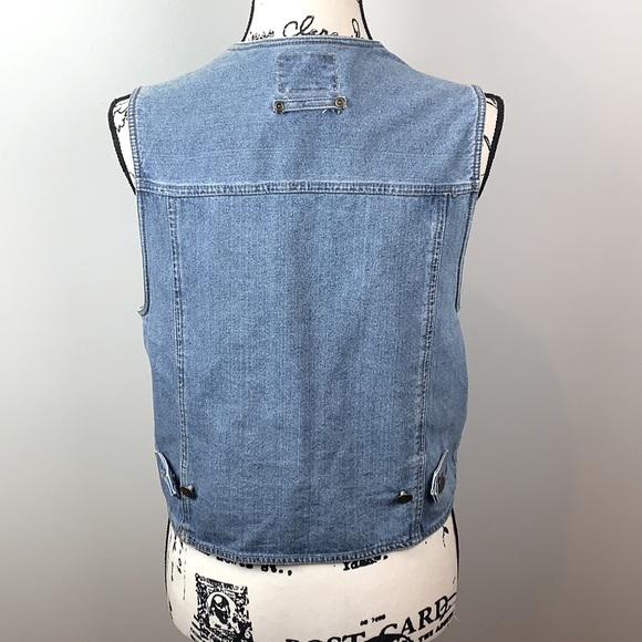 Vintage Solutions! Original Light Wash Denim Vest - Picture 2 of 6